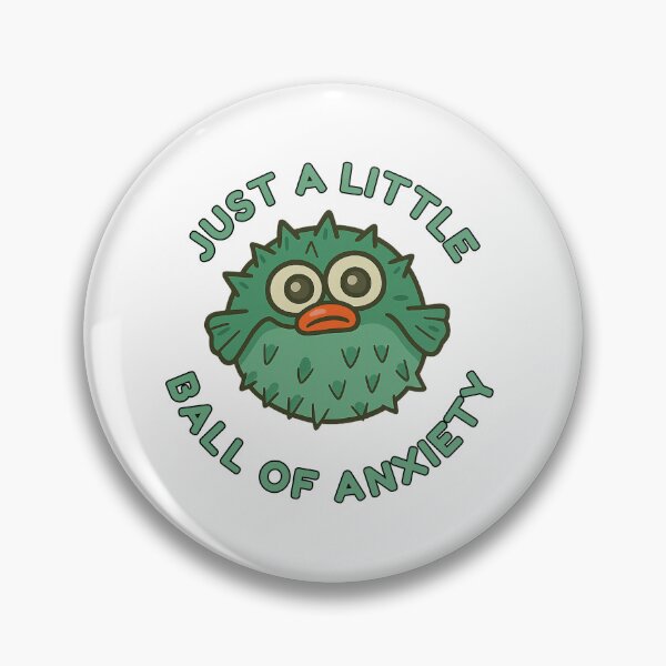 Item preview, Just a Little Ball of Anxiety – Cactus Calm designed and sold by CanSparkleArt.
