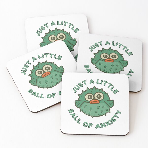 Item preview, Just a Little Ball of Anxiety – Cactus Calm designed and sold by CanSparkleArt.