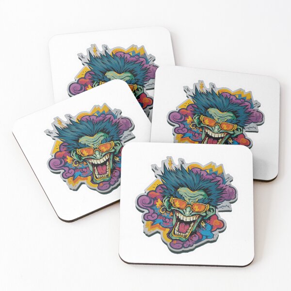 Item preview, Hijink Electric Punk – Wild Neon Graffiti Skull Head Sticker designed and sold by Line Designs By Duck.