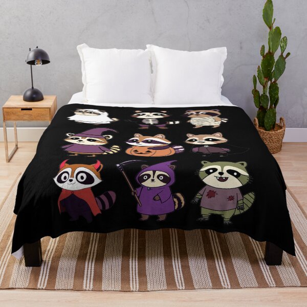 Item preview, Boo Bandit Squad - Nine Cute Raccoons in Costume designed and sold by Joyfulbits.
