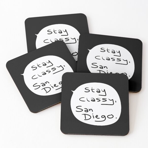 Item preview, Stay Classy San Diego Quote – Funny News Anchor Sign Off Speech Bubble Art designed and sold by from here 2 mars.