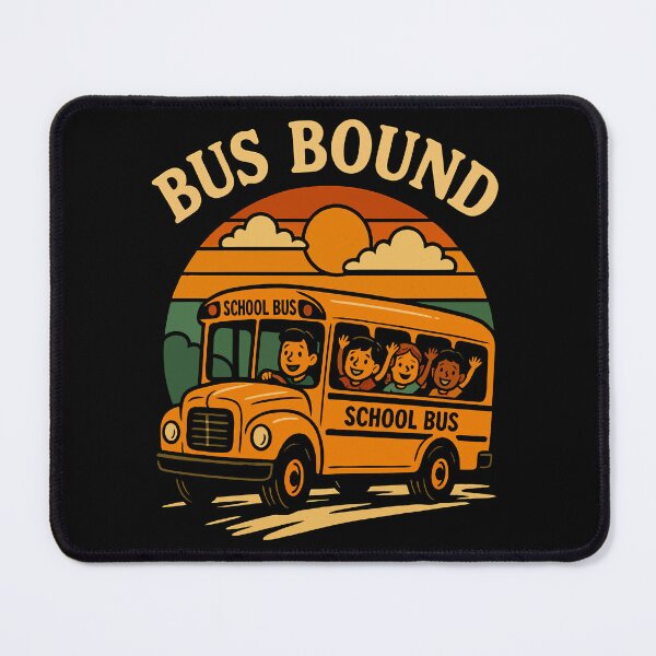 Item preview, Bus Bound Retro Sunset School Bus Ride designed and sold by Taans-Creation.