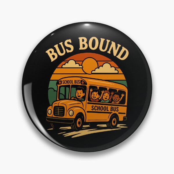 Item preview, Bus Bound Retro Sunset School Bus Ride designed and sold by Taans-Creation.