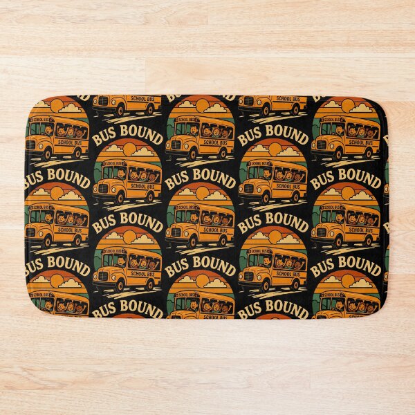 Item preview, Bus Bound Retro Sunset School Bus Ride designed and sold by Taans-Creation.