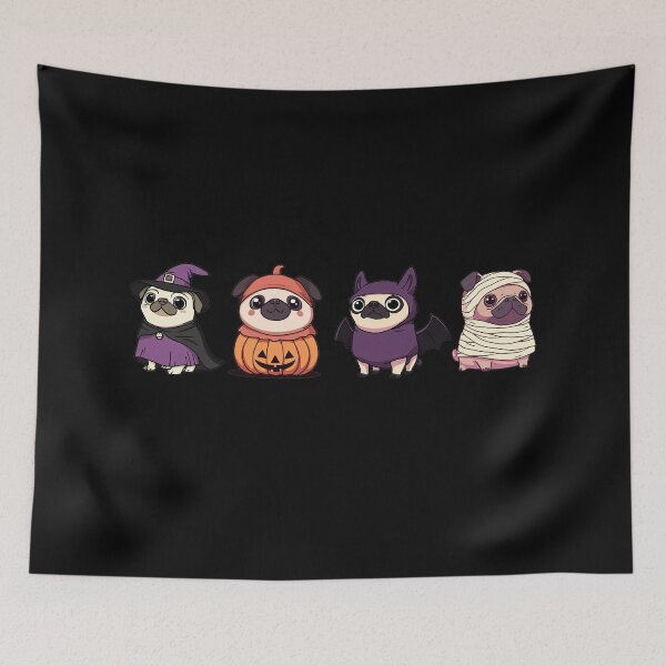Item preview, Pugkin Patch Posse – Pugs in a Halloween Costume designed and sold by Joyfulbits.