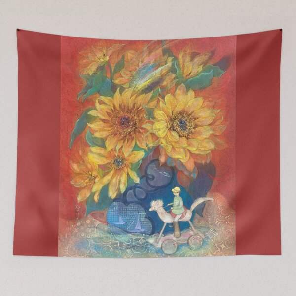 Item preview, Journey of Whimsy: Sunflowers & Rainbow Dreams designed and sold by nakaitomoko.