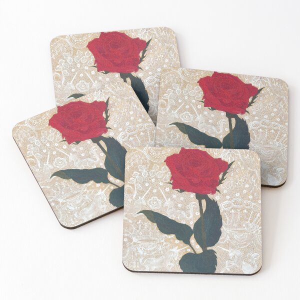 Item preview, Regal Rose & Unicorns: Golden Nihonga Art designed and sold by nakaitomoko.