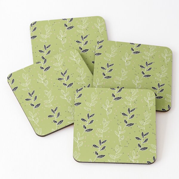 Item preview, Outline leaves of green designed and sold by andrasdesignssss.