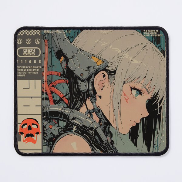 Item preview, Android girl with gray hair 2 designed and sold by BOZGO.