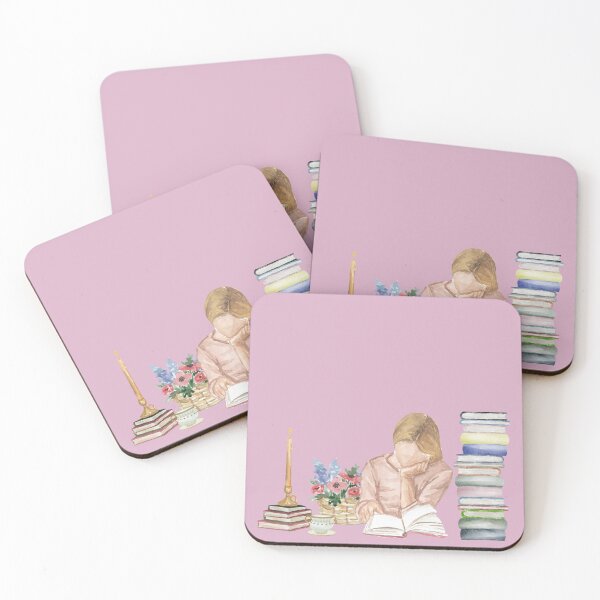 Item preview, Quiet Moments – Cozy Study & Reading Girl Watercolor Illustration designed and sold by Softglow-Studio.