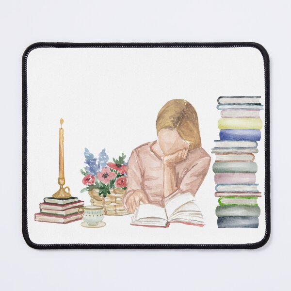 Item preview, Quiet Moments – Cozy Study & Reading Girl Watercolor Illustration designed and sold by Softglow-Studio.