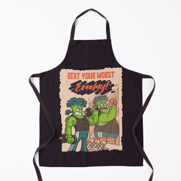 Item preview, Funny Broccoli Gym Motivation - Beat Your Inner Enemy designed and sold by Ancestral-Shop.