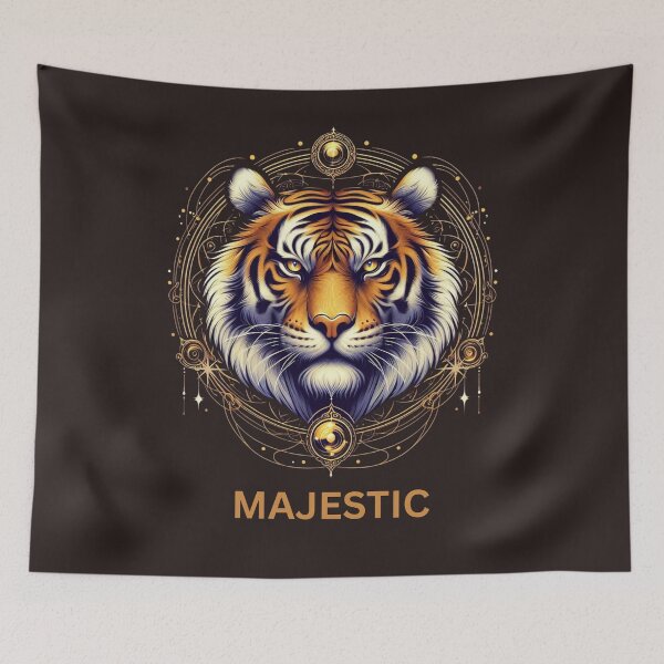 Item preview, Majestic Celestial Tiger in Starry Sky designed and sold by InkImpactCll.