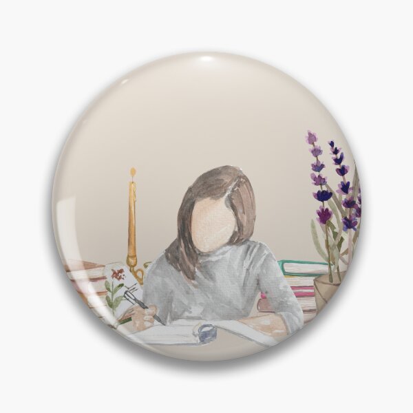 Item preview, Focused Mind – Aesthetic Study Girl with Lavender & Books designed and sold by Softglow-Studio.