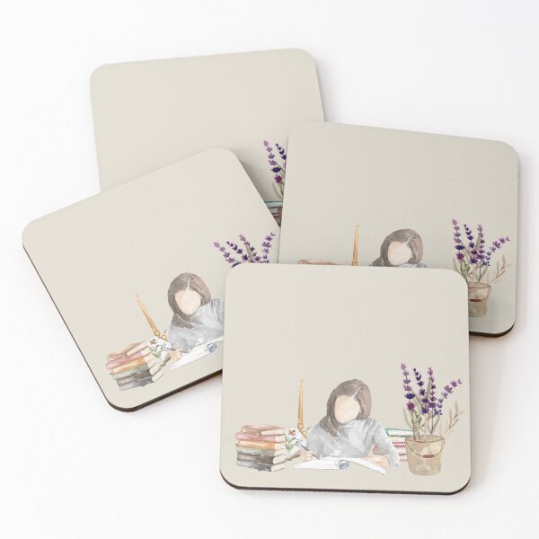 Item preview, Focused Mind – Aesthetic Study Girl with Lavender & Books designed and sold by Softglow-Studio.