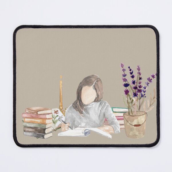 Item preview, Focused Mind – Aesthetic Study Girl with Lavender & Books designed and sold by Softglow-Studio.