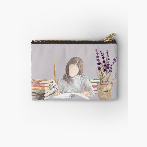 Item preview, Focused Mind – Aesthetic Study Girl with Lavender & Books designed and sold by Softglow-Studio.