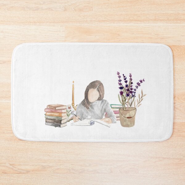 Item preview, Focused Mind – Aesthetic Study Girl with Lavender & Books designed and sold by Softglow-Studio.
