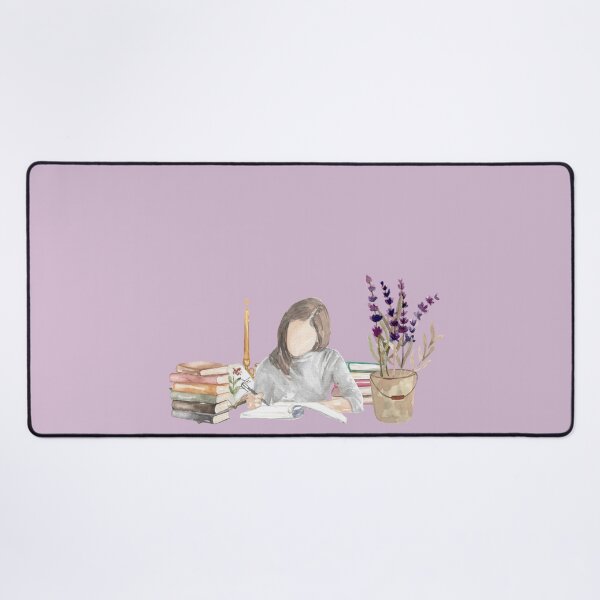 Item preview, Focused Mind – Aesthetic Study Girl with Lavender & Books designed and sold by Softglow-Studio.