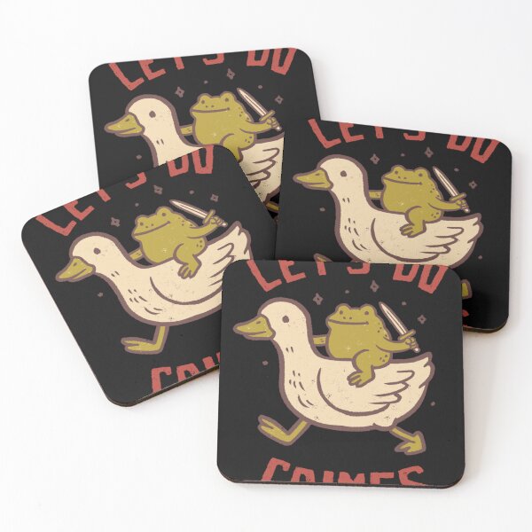 Item preview,  Lets Do Crimes Funny Duck Frog designed and sold by LasandraPrice.