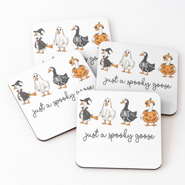 Item preview,  Duck Duck Boo, Just A Spooky Goose, Cute Creepy,  Boo Ghost designed and sold by vintagearttee.