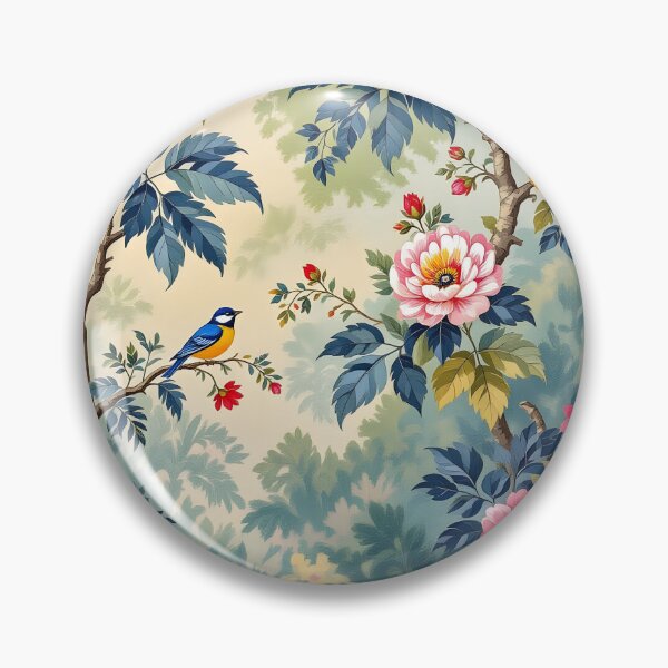 Item preview, Toile de Jouy Pattern - Chinoiserie Birds Toile De jouy designed and sold by Wiss2Arts.