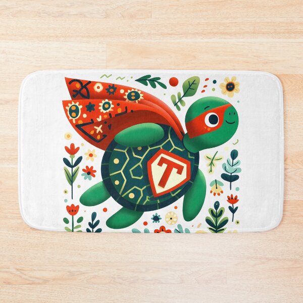 Item preview, Turtle: Superhero of Nature - Scandinavian Folk Art by heidiannemorris © designed and sold by FOLK ART FUSION by heidiannemorris.