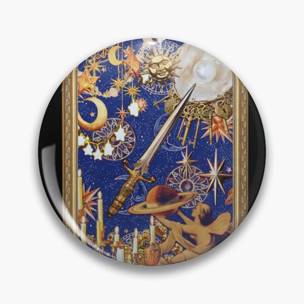 Item preview, Whimisgoth Gold & Blue Framed Collage designed and sold by StrangeBootique.