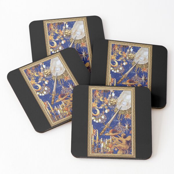 Item preview, Whimisgoth Gold & Blue Framed Collage designed and sold by StrangeBootique.