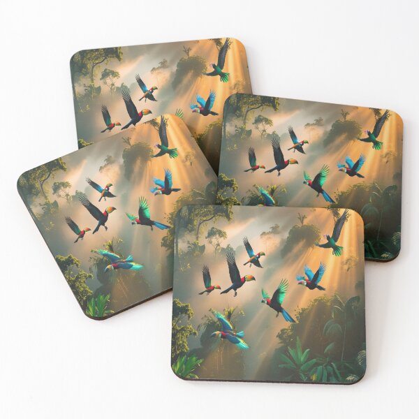 Item preview, Tropical Birds Amazon Rainforest Sunrise Flight designed and sold by Max Store.