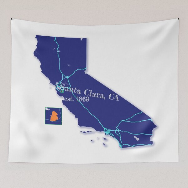 Item preview, Santa Clara, CA [Blue] designed and sold by PhilbonianDezin.
