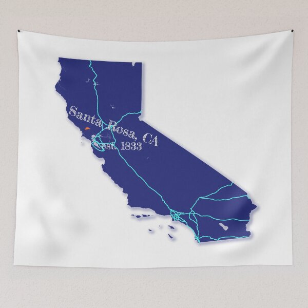Item preview, Santa Rosa, CA [Blue] designed and sold by PhilbonianDezin.
