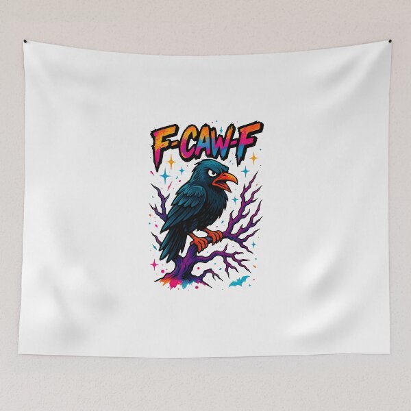 Item preview, F Caw F Tastes Like Caw Caw, Black Bird, Dark Bird, Raven designed and sold by vintagearttee.