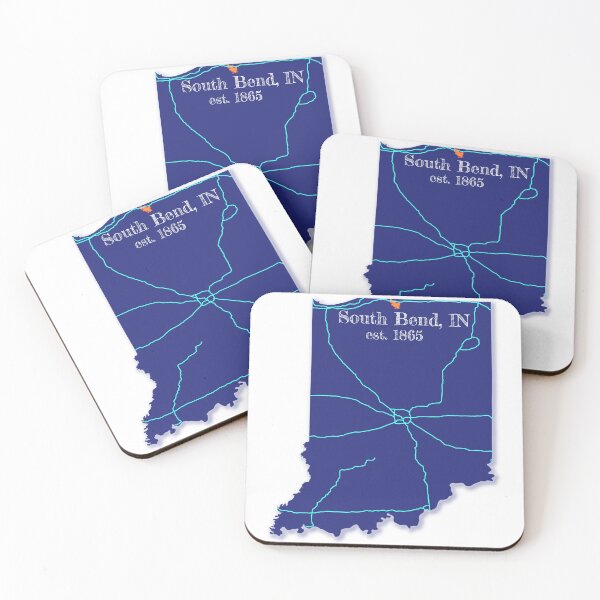 Item preview, South Bend, IN [Azul] designed and sold by PhilbonianDezin.