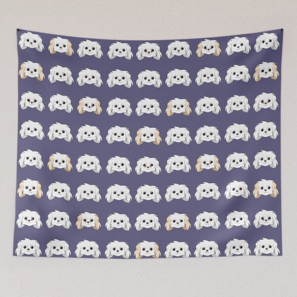 Item preview, Maltese Pattern Grey Background designed and sold by OliRoseArt.