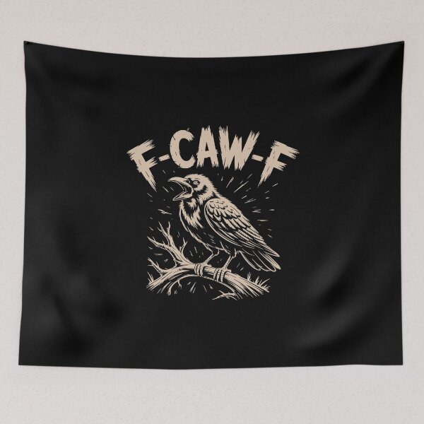 Item preview, Retro F Caw F Tastes Like Caw Caw, Black Bird, Raven designed and sold by vintagearttee.