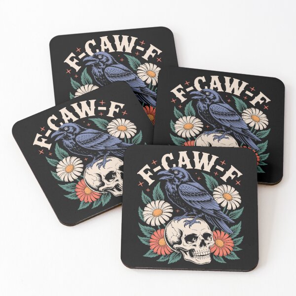 Item preview, Floral F Caw F Tastes Like Caw Caw, Black Bird, Raven designed and sold by vintagearttee.