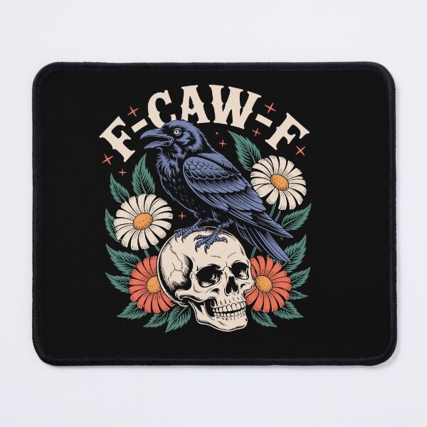 Item preview, Floral F Caw F Tastes Like Caw Caw, Black Bird, Raven designed and sold by vintagearttee.