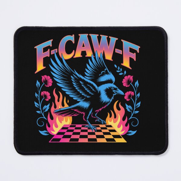 Item preview, Neon Floral F Caw F Tastes Like Caw Caw, Black Bird, Raven designed and sold by vintagearttee.