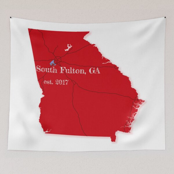 Item preview, South Fulton, GA [Red] designed and sold by PhilbonianDezin.
