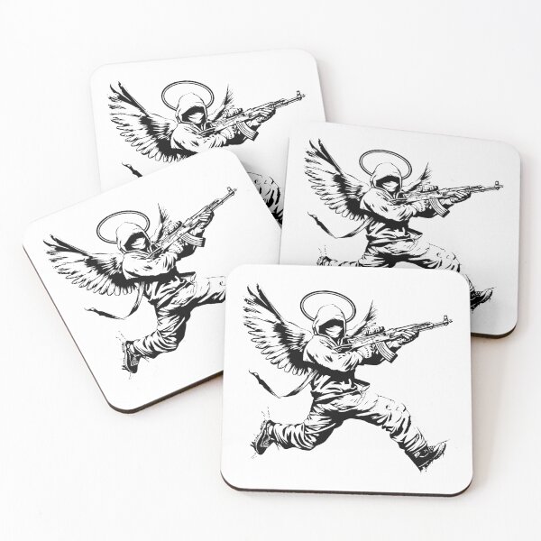 Item preview, Urban Angel Warrior | Symbolic Street-Style Surreal Art designed and sold by inkoutninja.