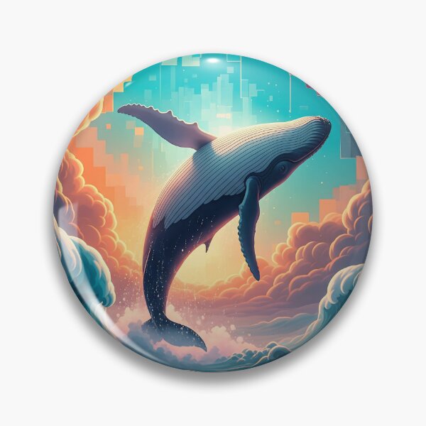 Item preview, Surreal Whale Flying Through the Sky – Colorful Abstract Dreamscape designed and sold by Dino-Lune.