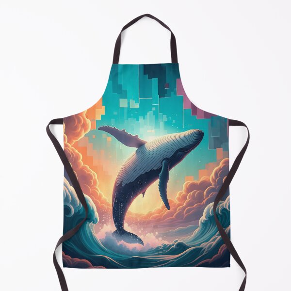 Item preview, Surreal Whale Flying Through the Sky – Colorful Abstract Dreamscape designed and sold by Dino-Lune.