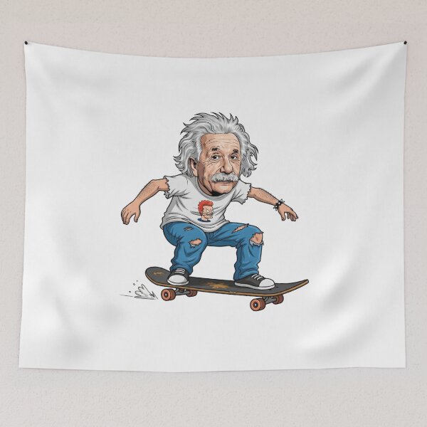 Item preview, Albert Einstein, genius, parody, skater, Funnyfits70, retro, vintage, meme, funny, humor designed and sold by FunnyFits70.