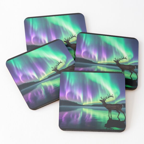 Item preview, Silent Sentinel Beneath the Northern Lights designed and sold by MountainAurora.