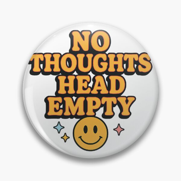 Item preview, No Thoughts Head Empty – Funny Retro Aesthetic Design for Students & Gen Z designed and sold by Lyan ID.