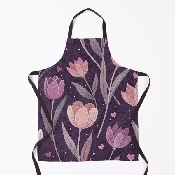 Item preview, Dusky Purple Tulip Garden Pattern designed and sold by joycrysstudio.