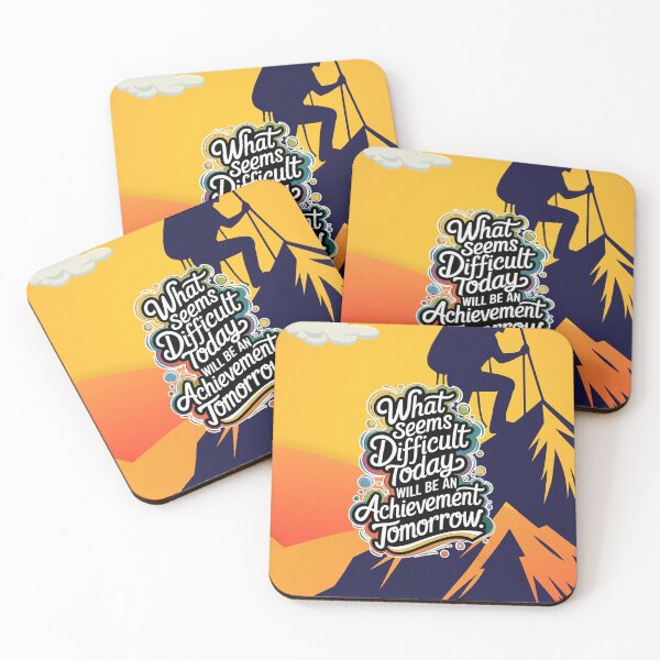 Item preview, From Difficulty to Achievement – Motivational Phrase of Progress designed and sold by Viva-Vibes504.