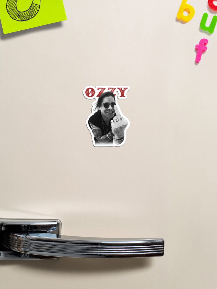Thumbnail 1 of 3, Magnet, Vintage Ozzy Middle Finger designed and sold by Dsamantha.