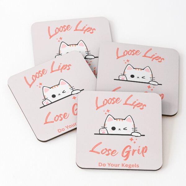 Item preview, Loose Lips Do Your Kegels Funny Cat Design designed and sold by InkImpactCll.